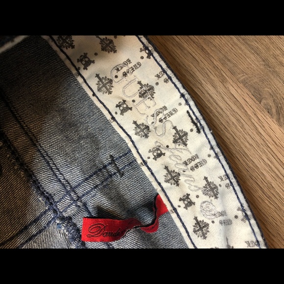 Dark Wash Skinny Jeans Pocket Details Cross Sz 27 - Picture 5 of 5